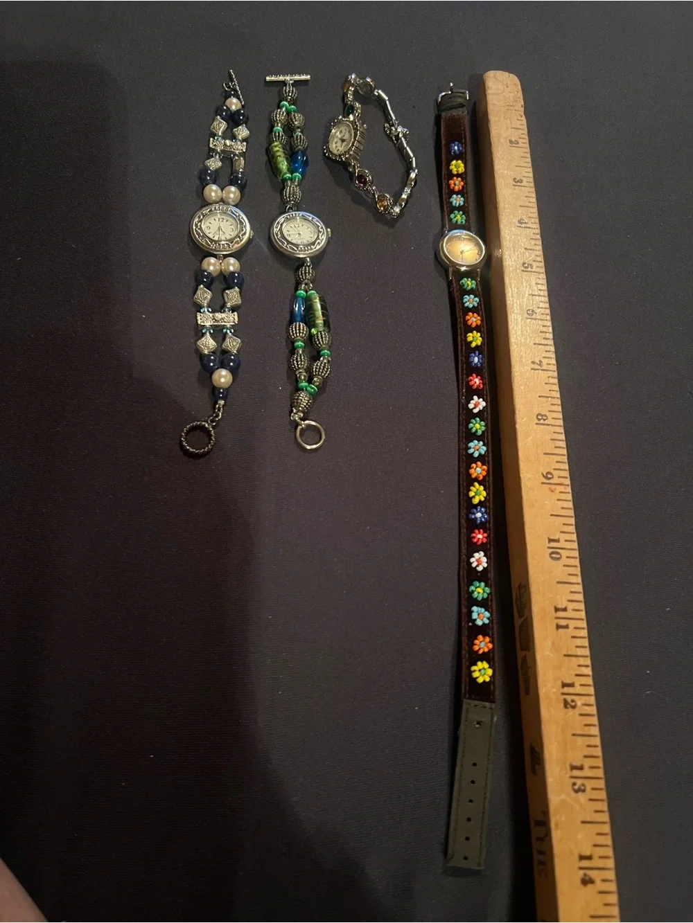 Vintage Four Pretty Watches, good condition, all need batteries